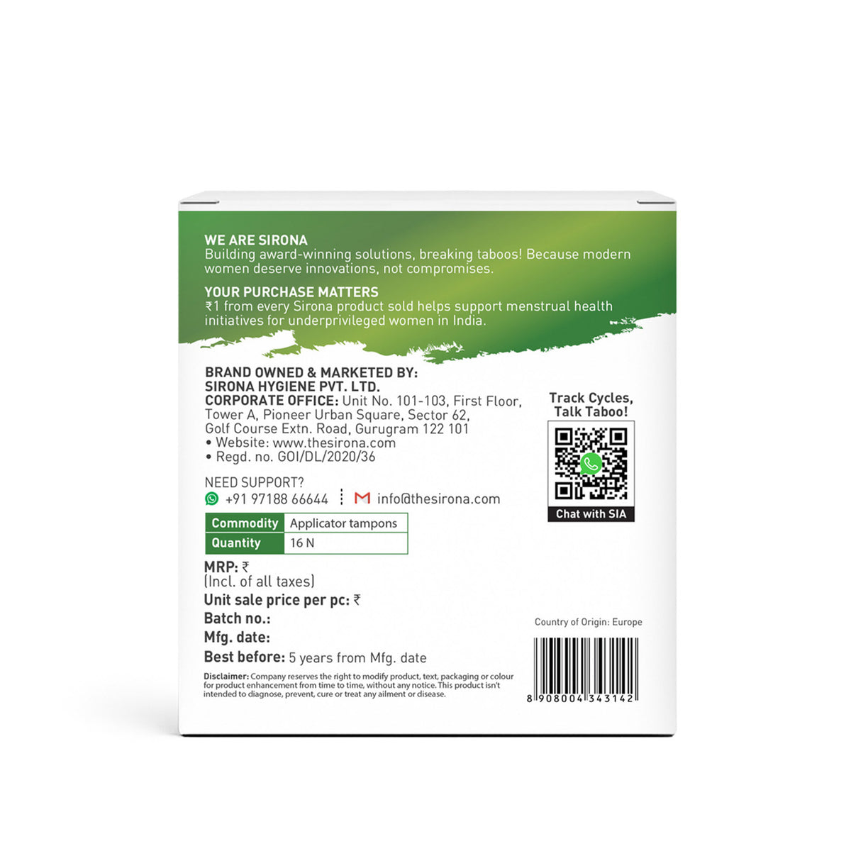 Applicator Tampons (1 Pack of 16 Heavy Flow Tampons)