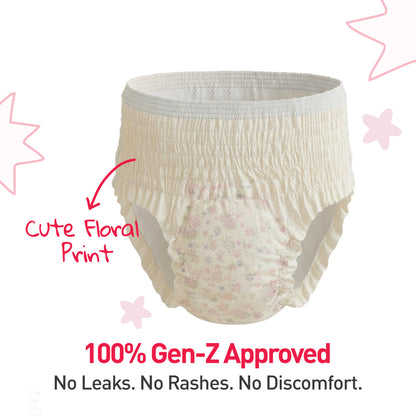 Sirona Disposable Teens Period Pants – Pack of 5, Ultra-Soft Leak-Proof Protection