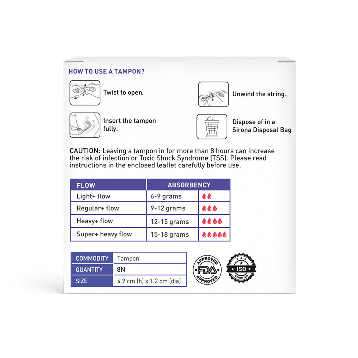 Digital Tampon Regular + Flow (Pack of 8)