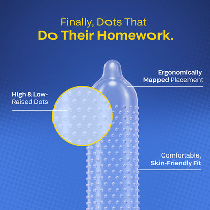 Bleu Dotted Vegan Condoms (1 Pack of 3)