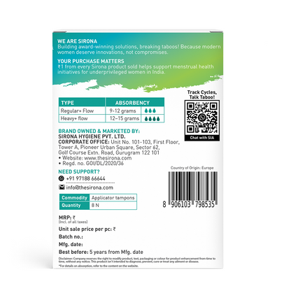 Mixed Pack - Applicator Tampons - Pack of 8