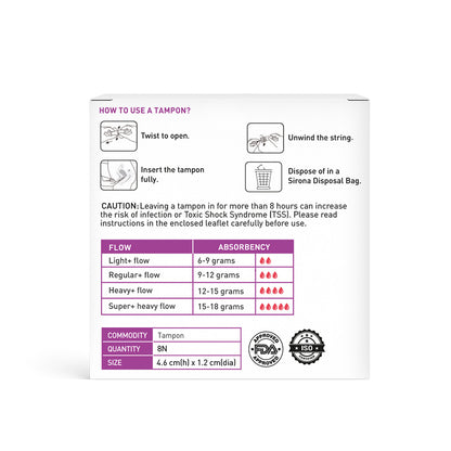 Digital Tampon Light + Flow (Pack of 8)