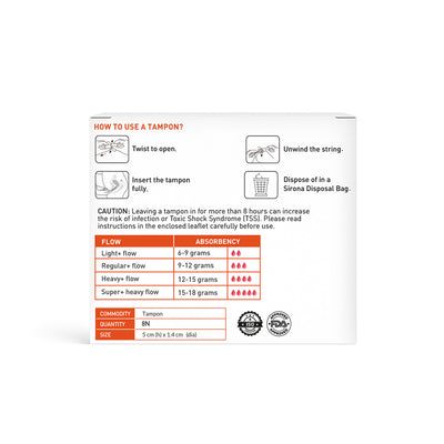 Digital Tampon Heavy + Flow (Pack of 8)