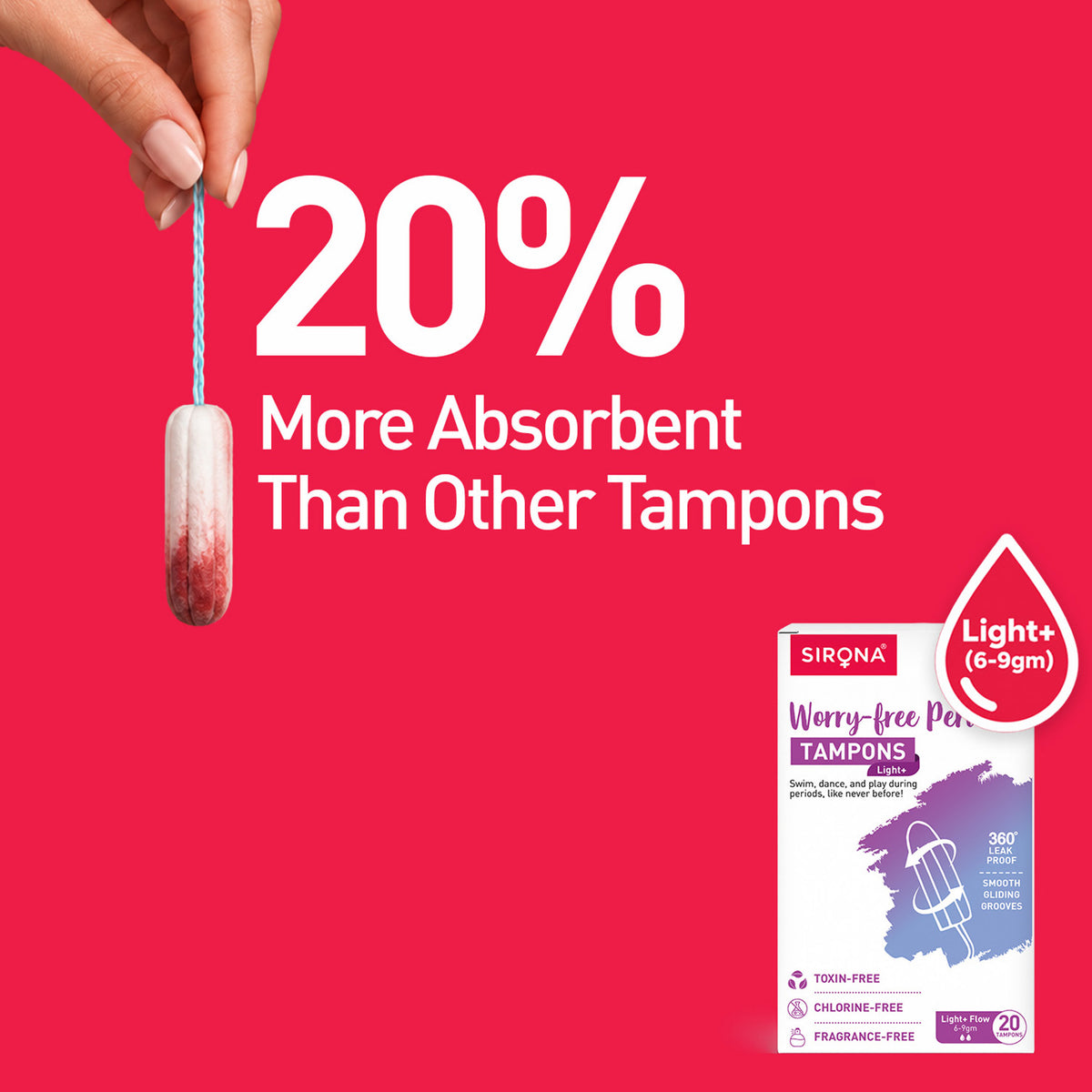 Digital Tampon Light + Flow (Pack of 20)
