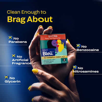 Bleu Dotted Vegan Condoms (1 Pack of 3)