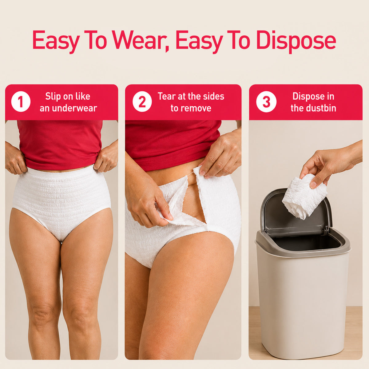 Incontinence Panties for Women - Pack of 10