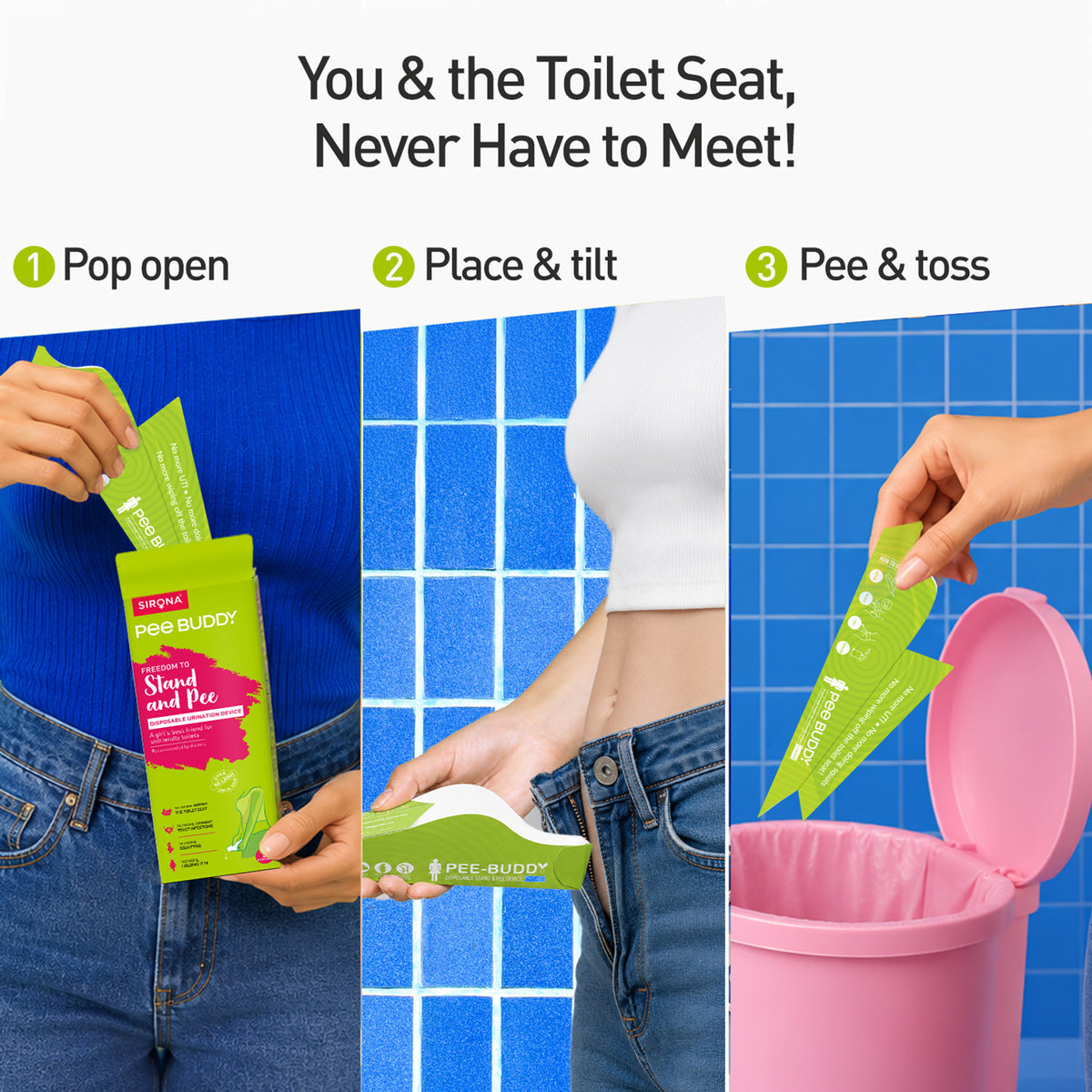 PeeBuddy Disposable Female Urination Device (Pack of 10 Funnels)