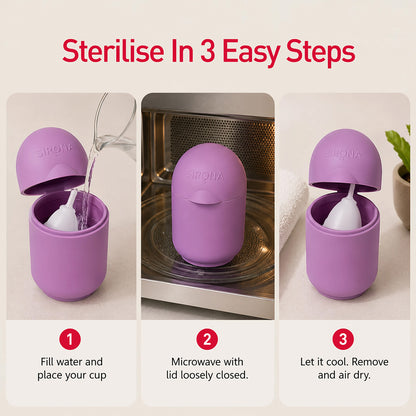 Menstrual Cup with Microwaveable Sterilizer