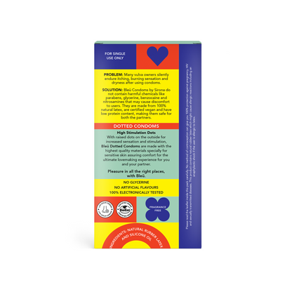 Bleu Dotted Vegan Condoms (1 Pack of 8)