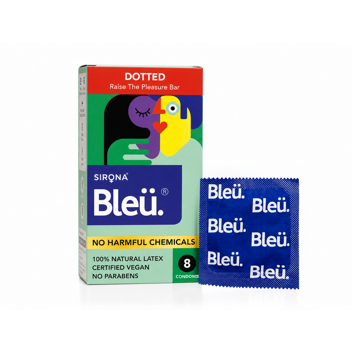 Bleu Dotted Vegan Condoms (1 Pack of 8)