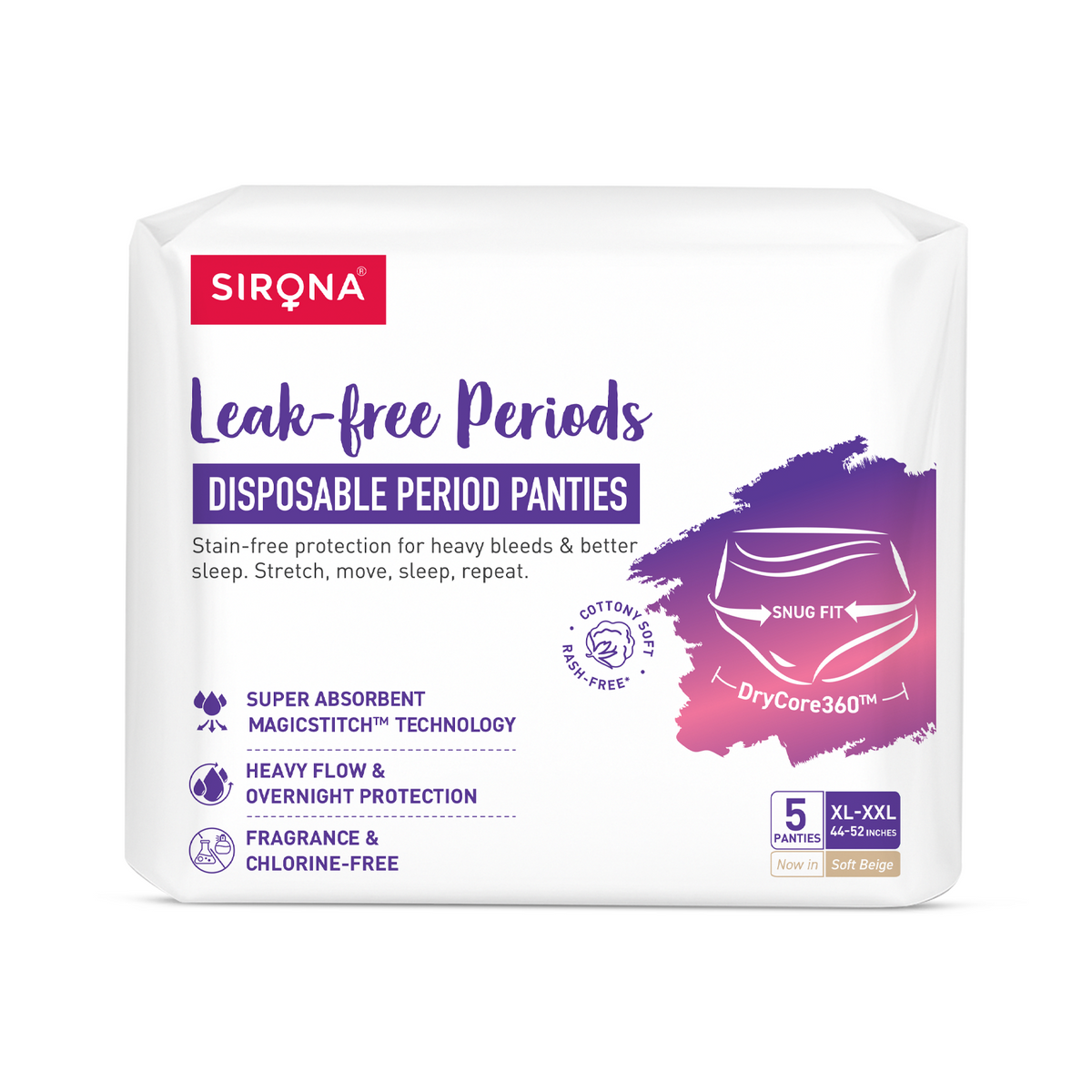 Disposable Period Panties for Women (Pack of 5 Panties)