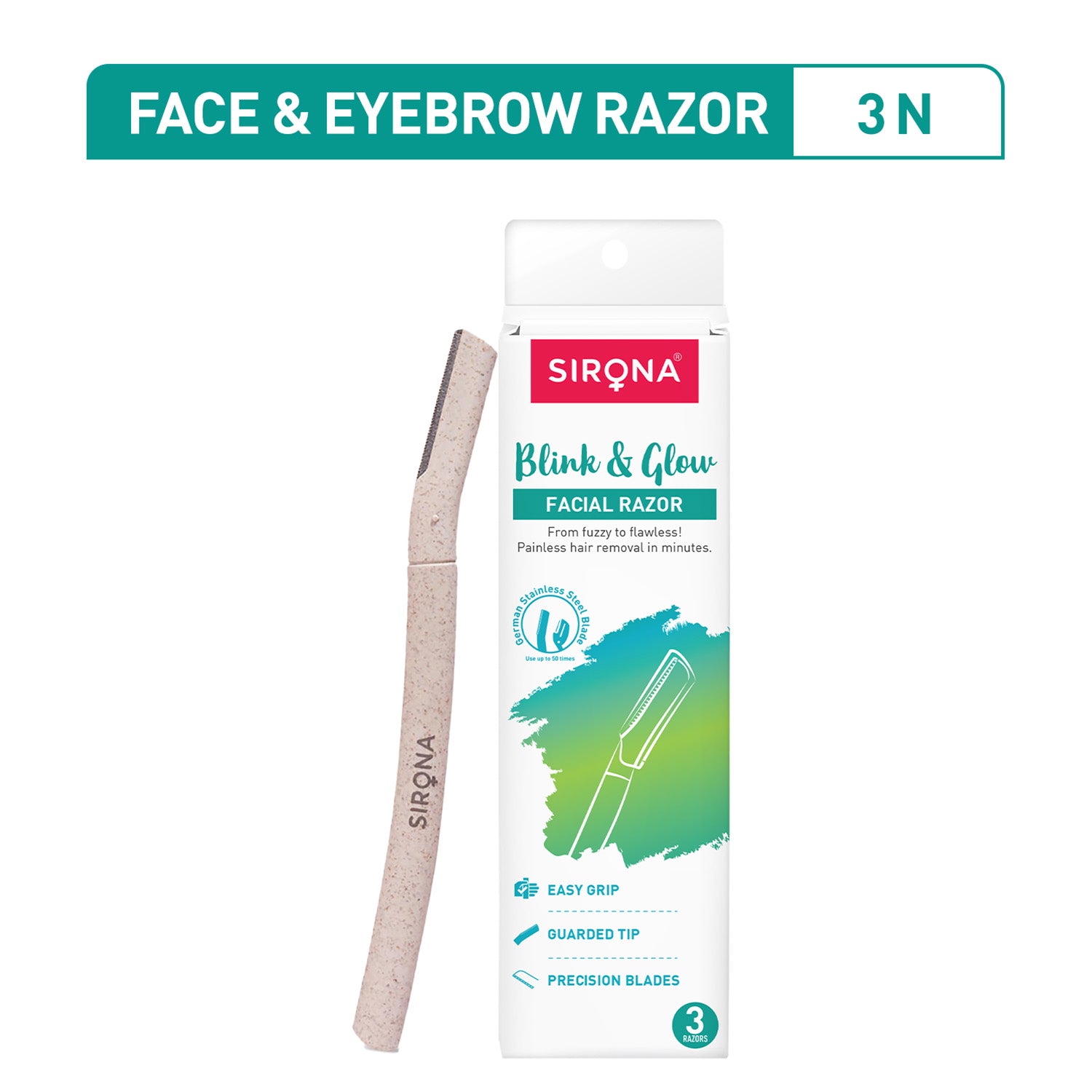 Blink and Glow Face Razor (Pack of 3 Razor)