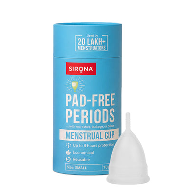 Menstrual Cup (Pack of 1) – 100% Medical-Grade Silicone, Reusable, 8 Hours Leak-Proof Protection
