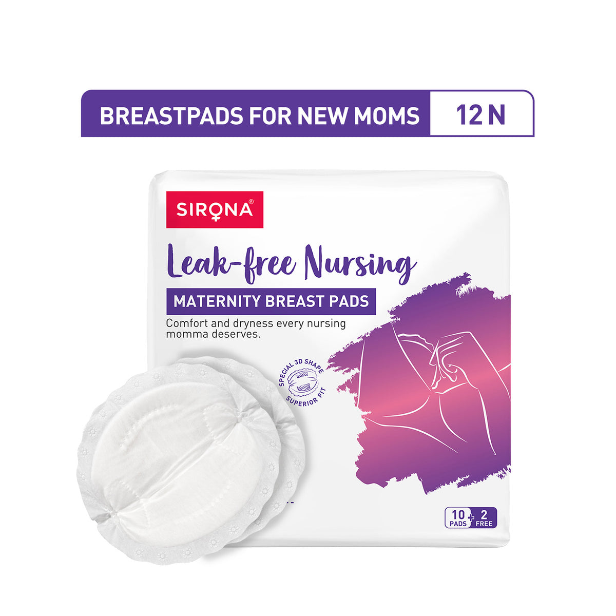 Premium Disposable Maternity Breast Pads(1 Pack of 12 )