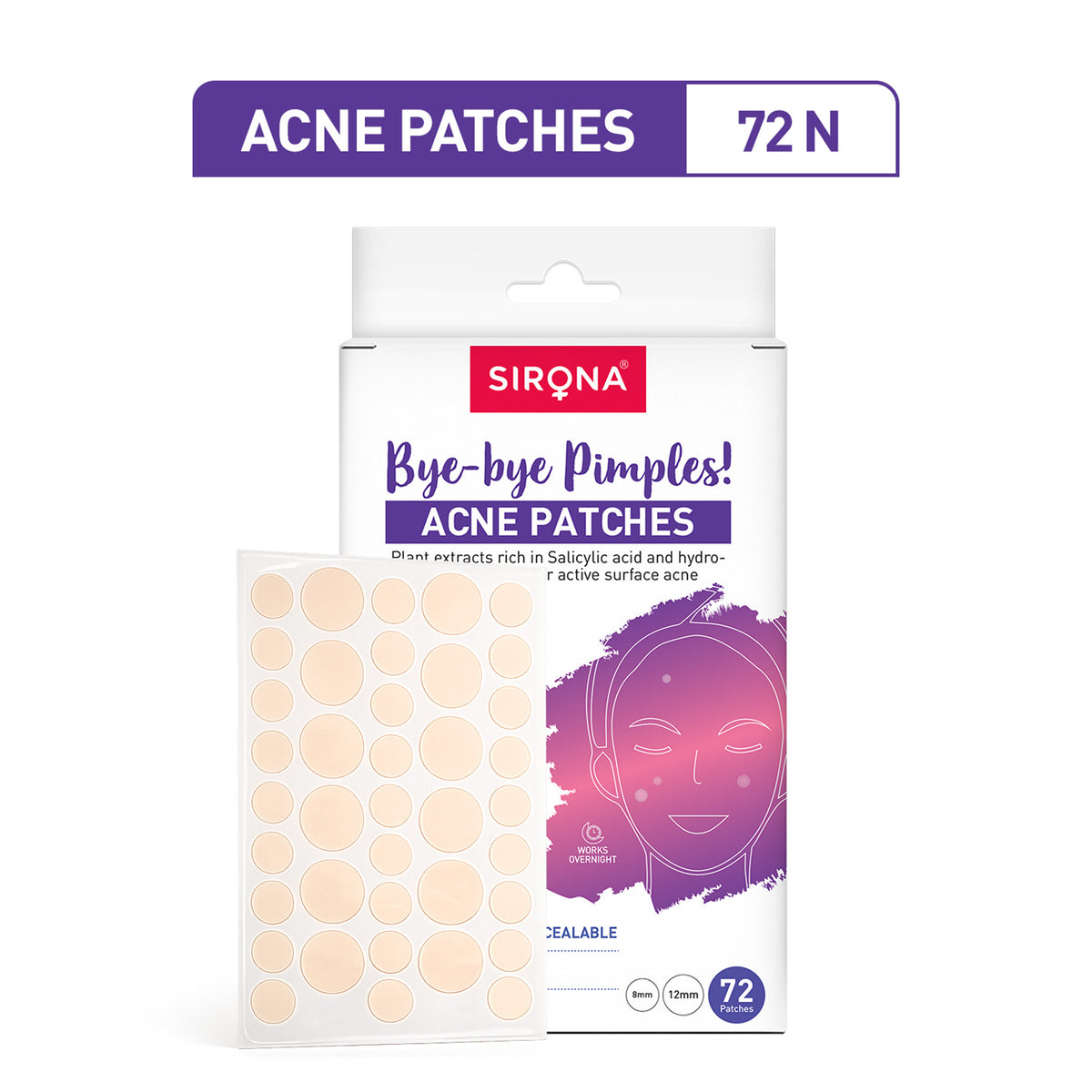 Acne Pimple Patch For Face (Pack of 72 Patches)