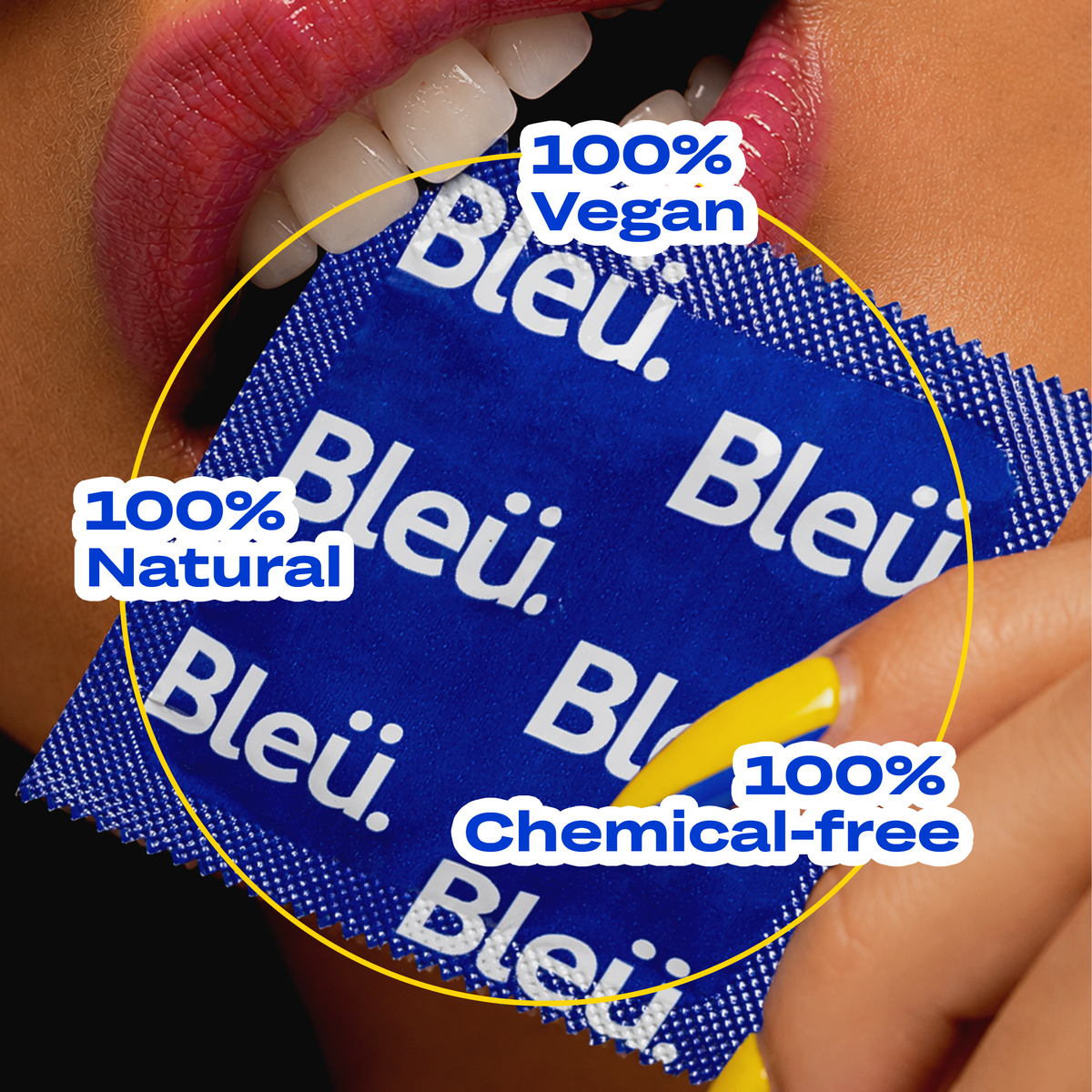 Bleu Dotted Vegan Condoms (1 Pack of 8)