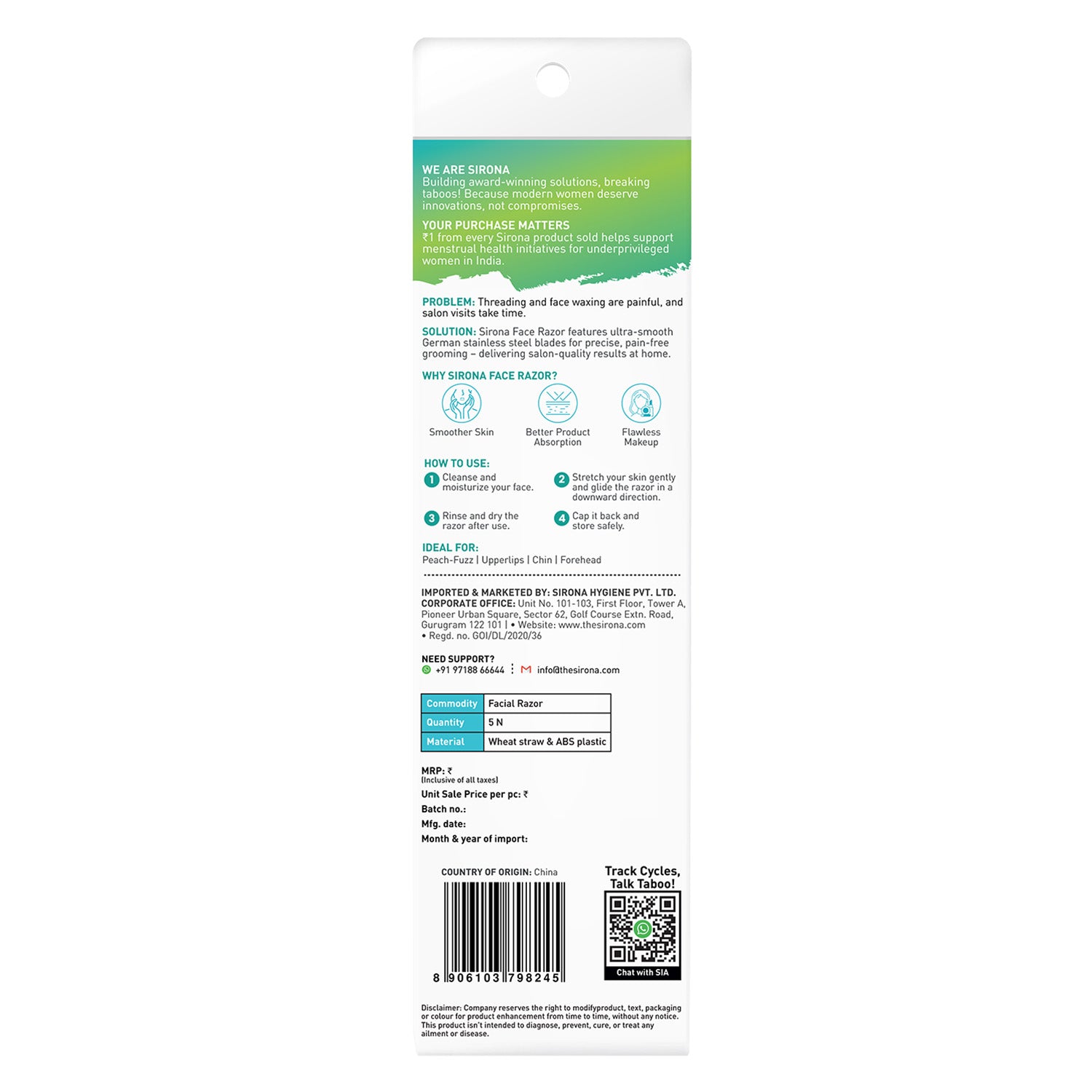 Blink and Glow Face Razor (Pack of 5 Razor)