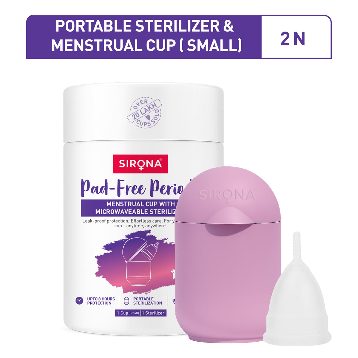 Menstrual Cup with Microwaveable Sterilizer