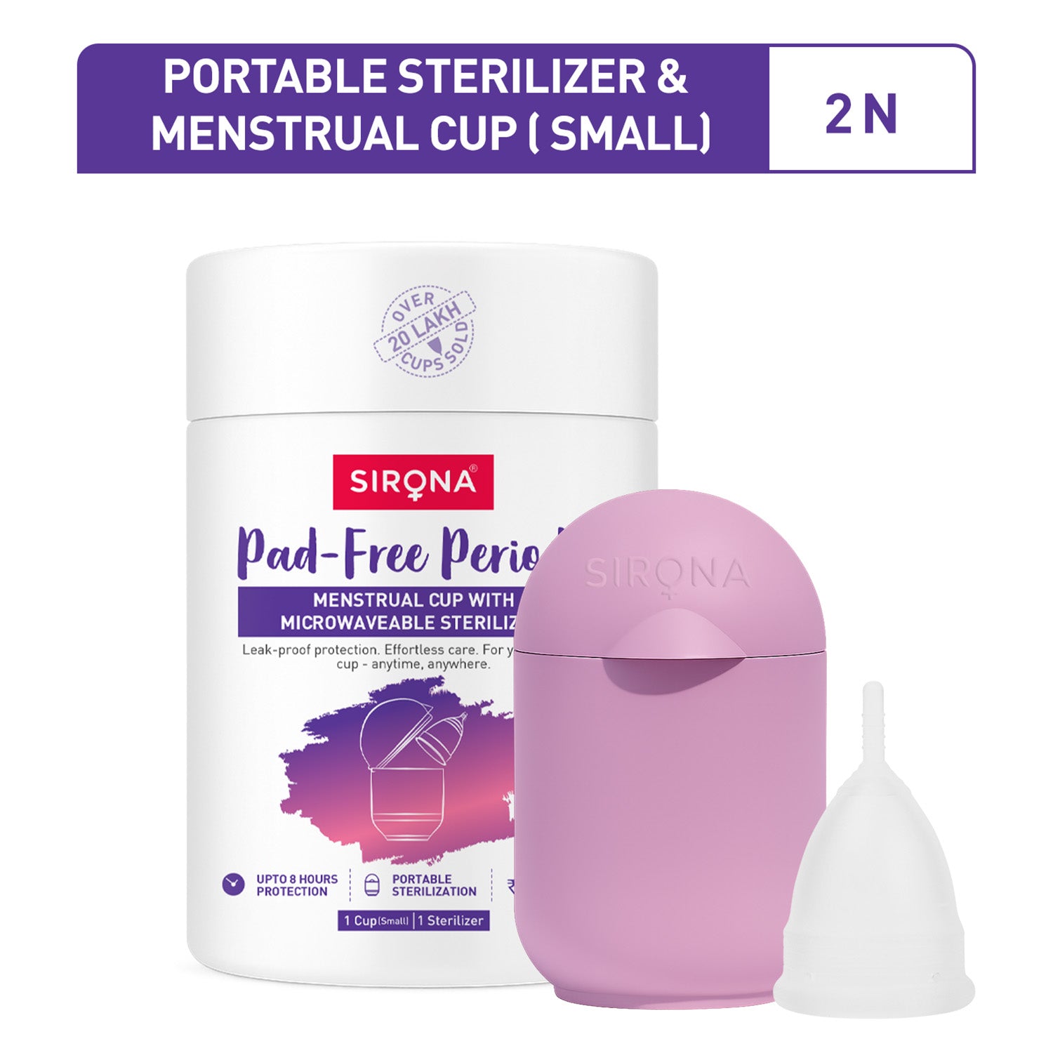 Menstrual Cup with Microwaveable Sterilizer