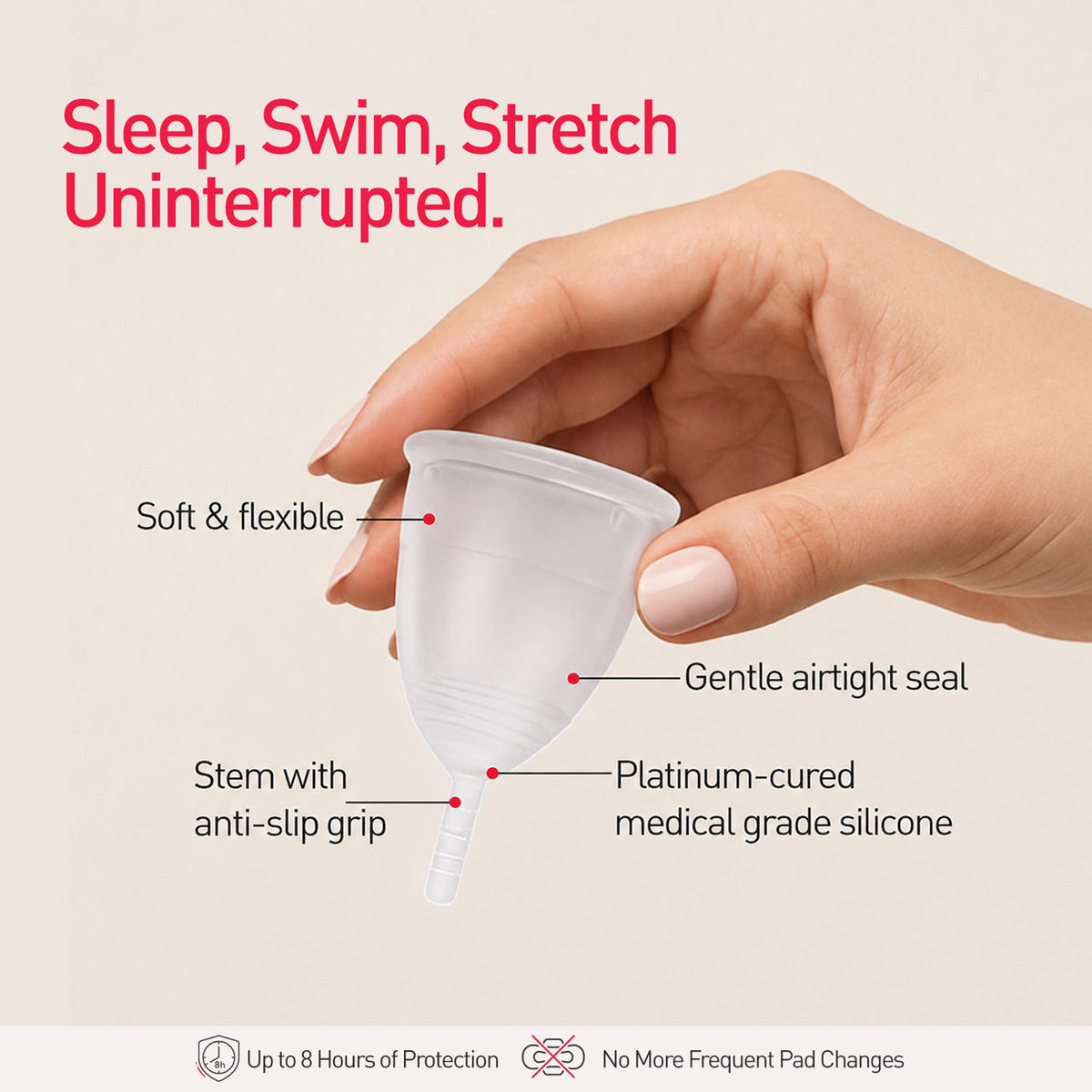 Menstrual Cup with Microwaveable Sterilizer