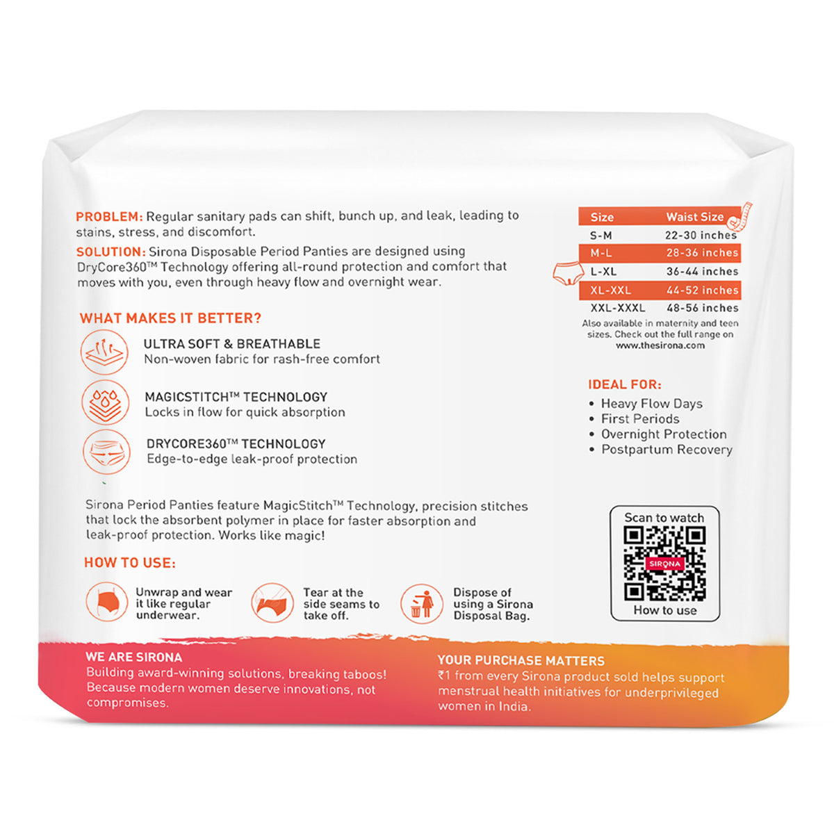 Disposable Period Panties for Women