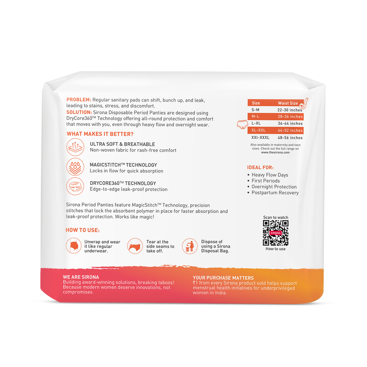 Disposable Period Panties for Women