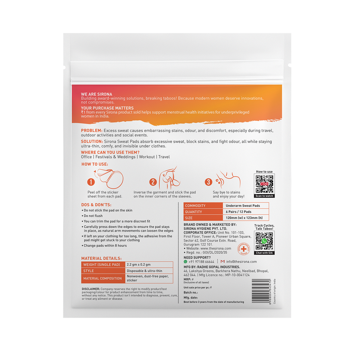 Underarm Sweat Pads