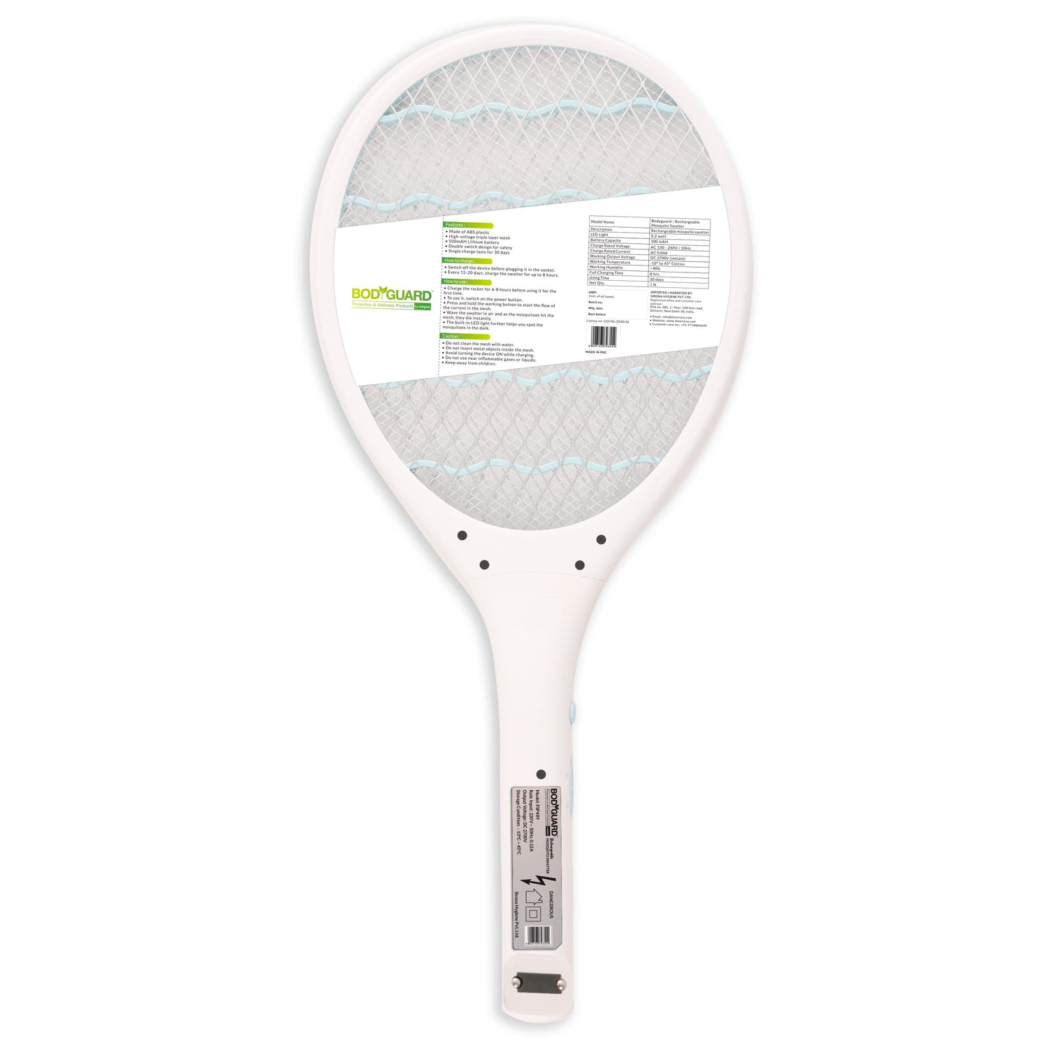 Bodyguard Rechargeable Mosquito Swatter