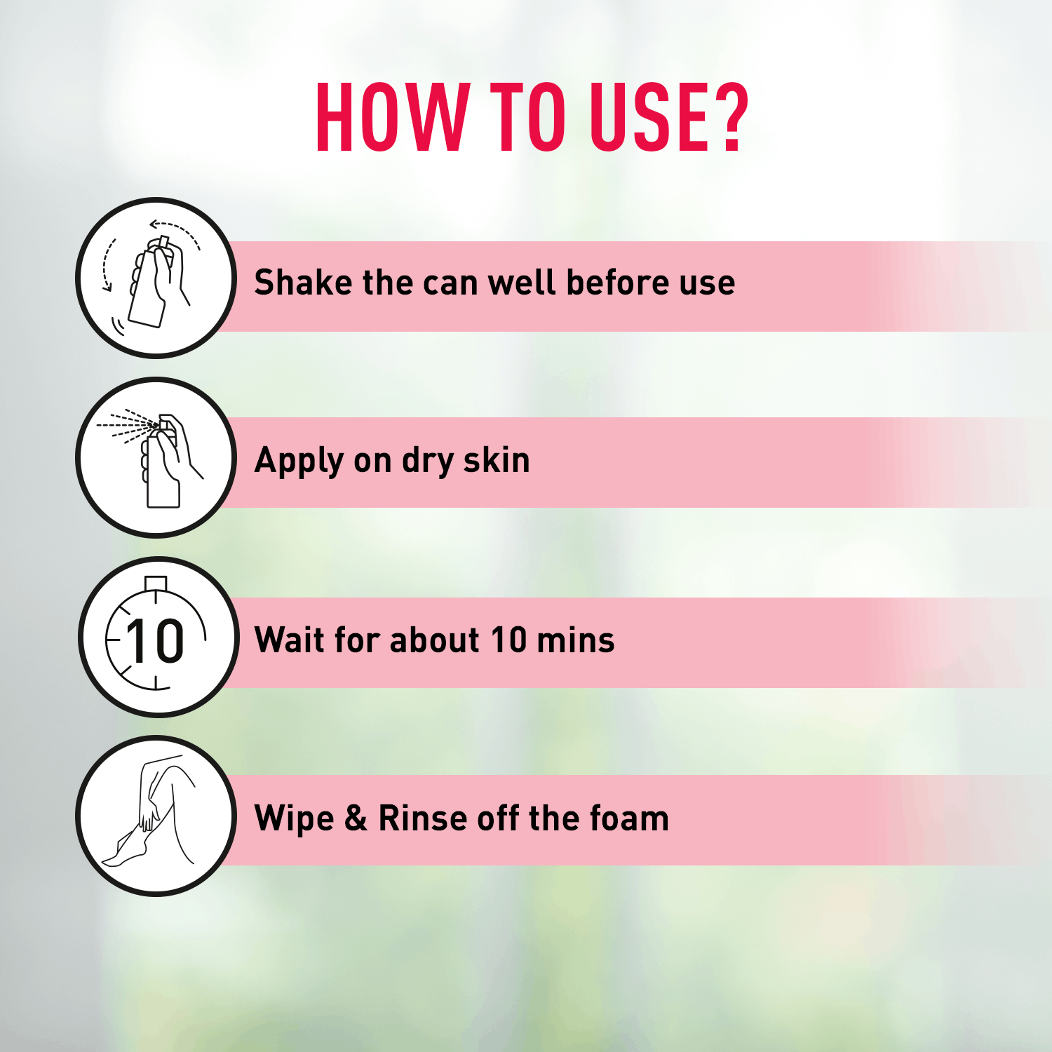 Sirona Hair Removal Spray Foam with Aloe Vera Extracts and Rose Fragrance | For Legs, Arms &amp; Underarms | Removes Hair in 10 Minutes | Parabens Free | Dermatologically Tested | 200 ml