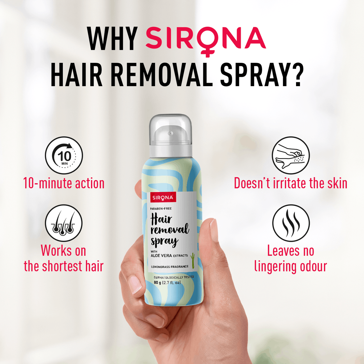 Lemongrass Hair Removal Spray