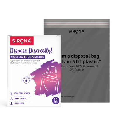 Adult Diaper Disposable Bags (Pack of 10 Bags)
