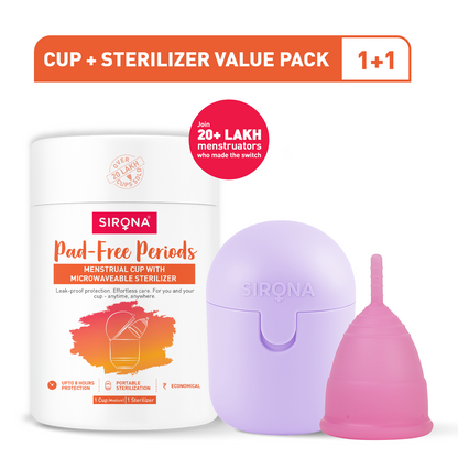 Menstrual Cup with Microwaveable Sterilizer