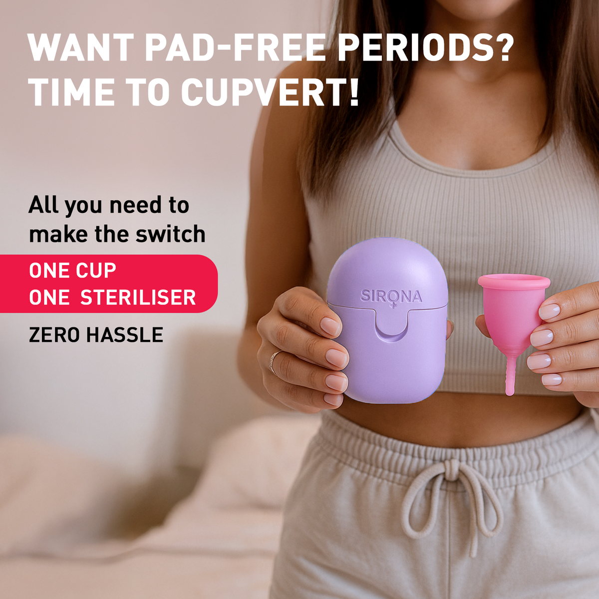 Menstrual Cup with Microwaveable Sterilizer