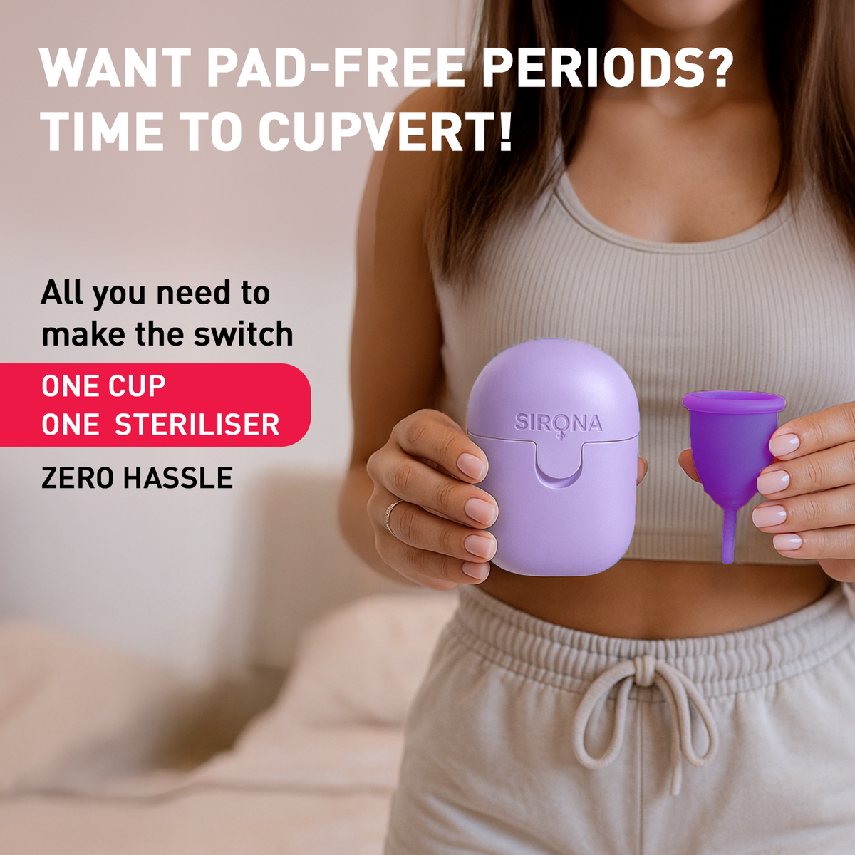 Menstrual Cup with Microwaveable Sterilizer