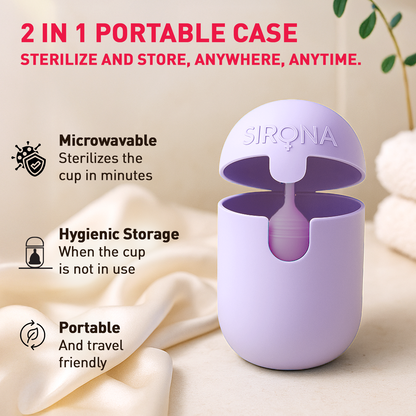 Menstrual Cup with Microwaveable Sterilizer