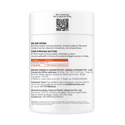 Menstrual Cup with Microwaveable Sterilizer