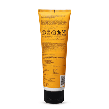 Sirona Exfoliating Face Wash - 125 ml | Reduces Blemishes, Anti-Ageing, Facial Cleanser With Apricot, Flax-Seed Extracts, For All Skin Types