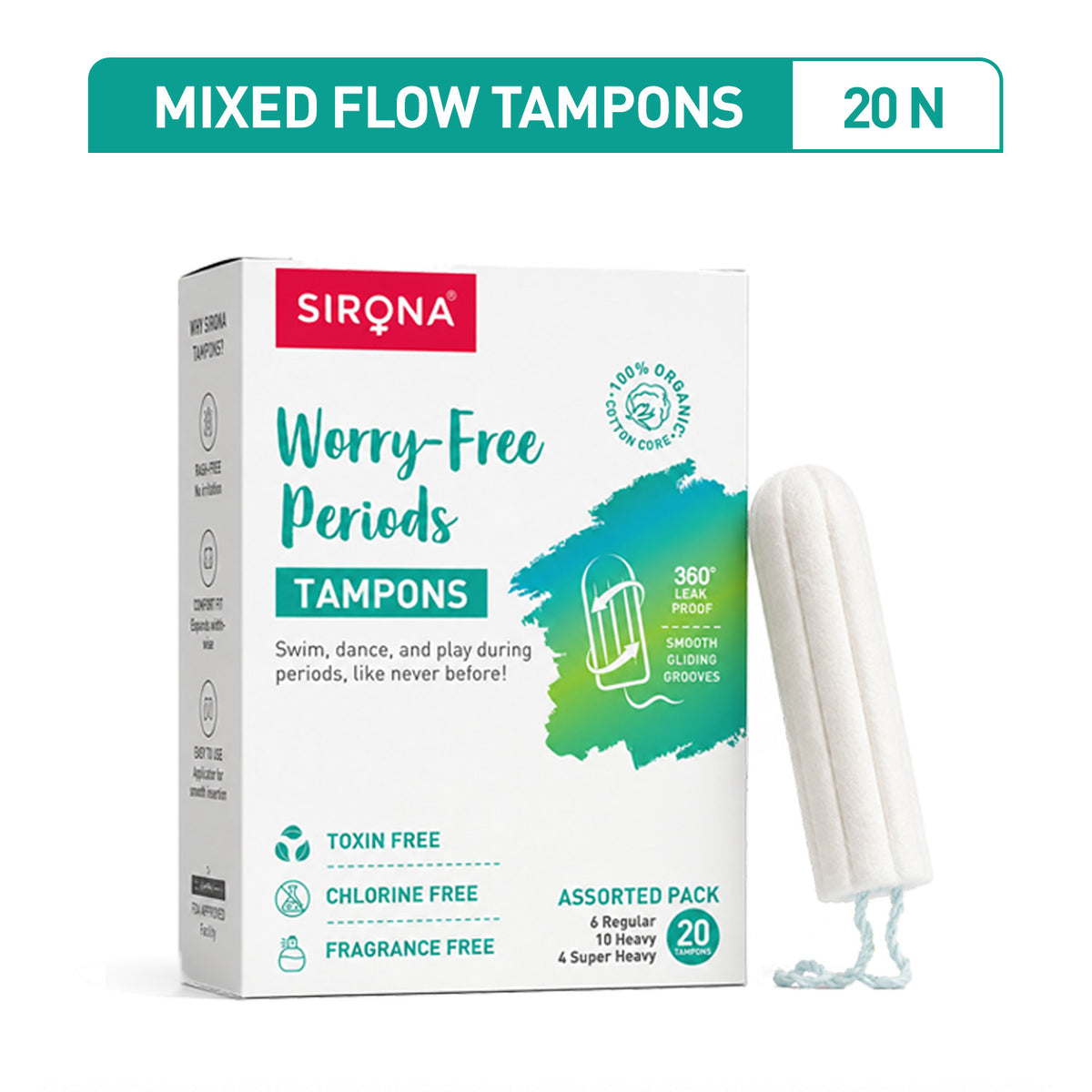 Mixed Flow Tampons (Pack of 20)