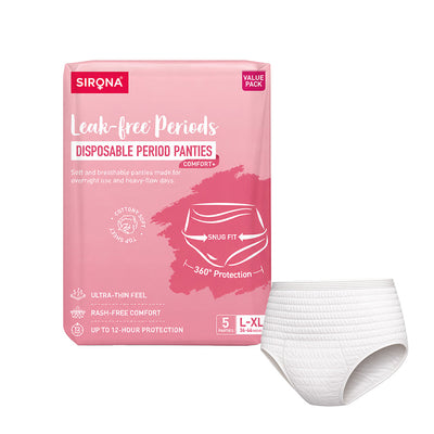 Sirona Disposable Period Panties Comfort+  L-XL pack of 5