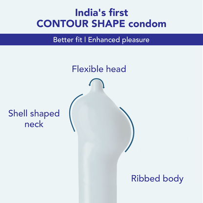Spiral Condoms for Men (Pack of 8) | 100% Natural Ruber Latex for Extra Pleasure, Toxin Free &amp; Vegan Condoms, Reduced Itch and Irritation, Odourless