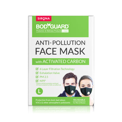 Bodyguard Reusable N99+PM2.5 6 Layer Anti Pollution Face Mask