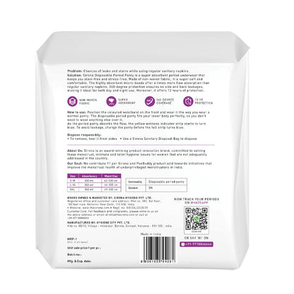 Disposable Period Panties for Women | Comfortable Fit, Super Absorbent, 360-Degree Protection, Leakproof, 12 Hour Protection - Pack of 5