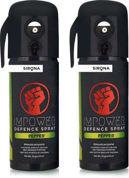 Two Sirona Impower Defence Spray Pepper bottles 