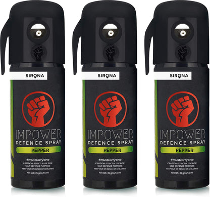 Three Sirona Impower Defence Spray bottles 