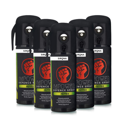 Five Sirona Pepper Defence Spray bottles 