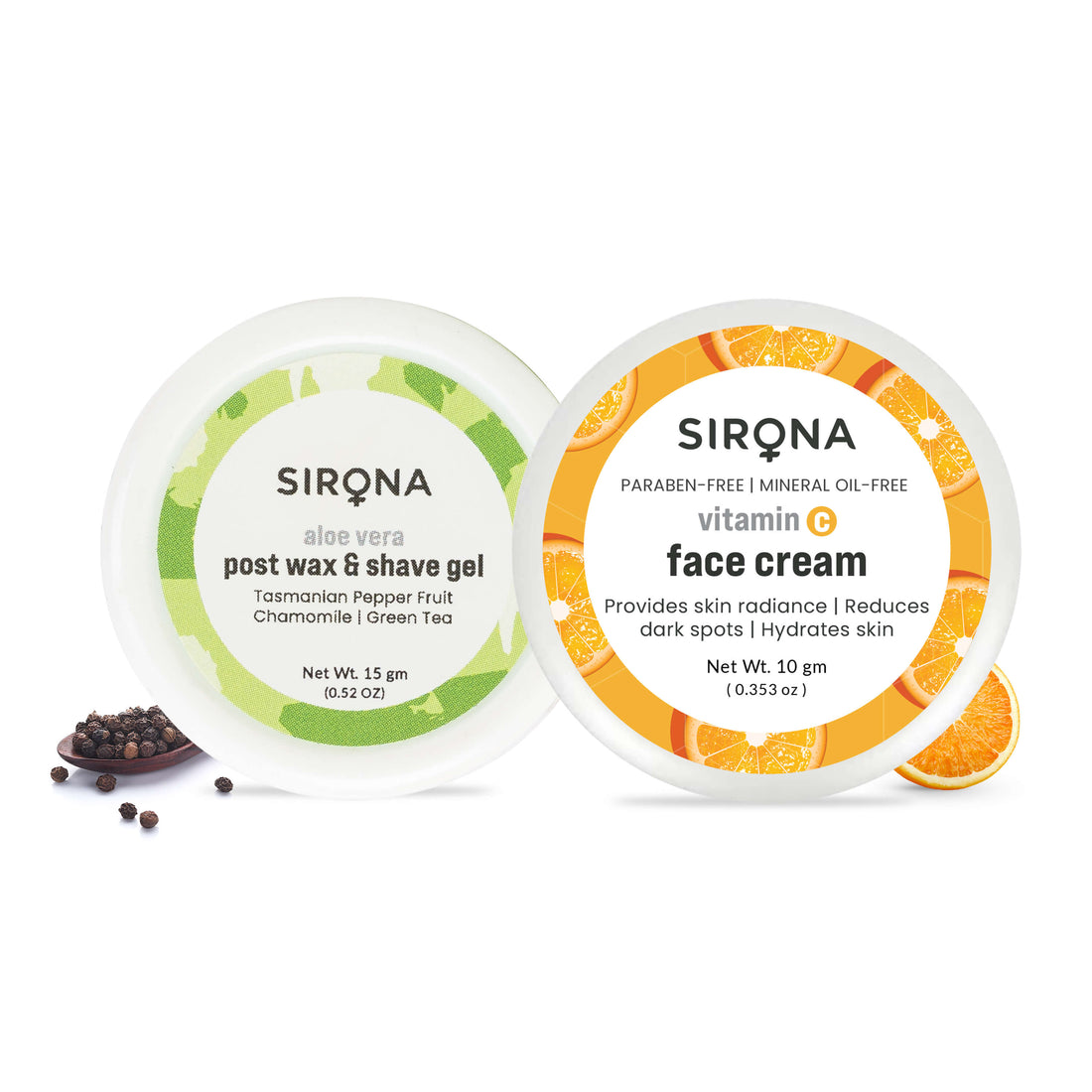 Sirona Face Cream + Post Wax Gel