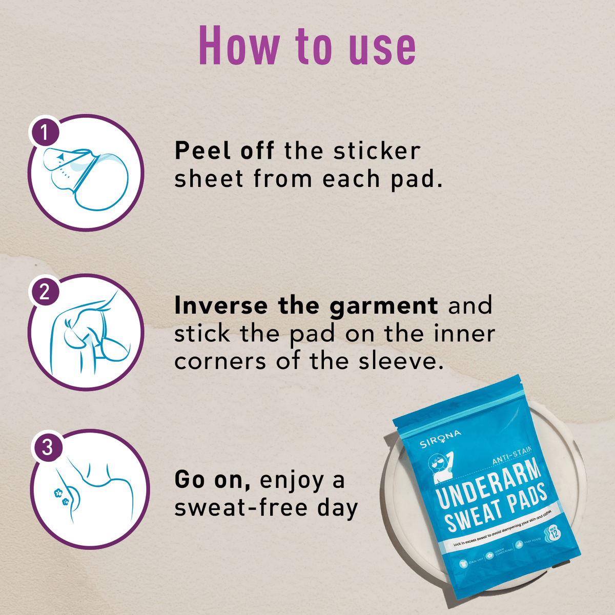 Underarm Roll On &amp; Sweat Pads Duo