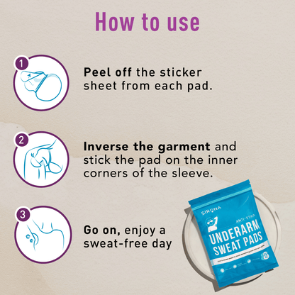 Sirona No Sweat Combo - 2 in 1 Underarm Roll On, Underarm Sweat Pads, Soft &amp; Rash Free, Safe on Skin - Pack of 1