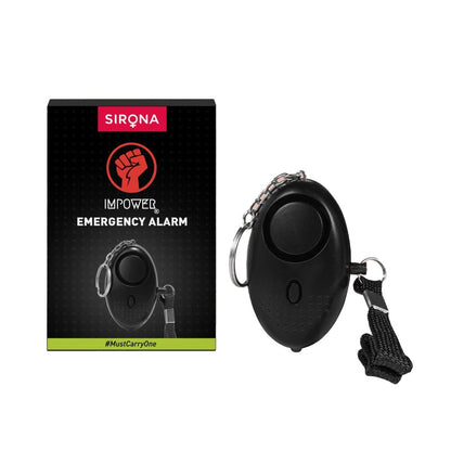 Sirona Impower Emergency Alarm for Women | 130 DB Sound, LED Light, Multi-Purpose, Easy-to-Carry, Light &amp; Portable, High Powered, SOS Alarm