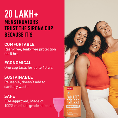 Sirona Reusable Menstrual Cup with Pouch